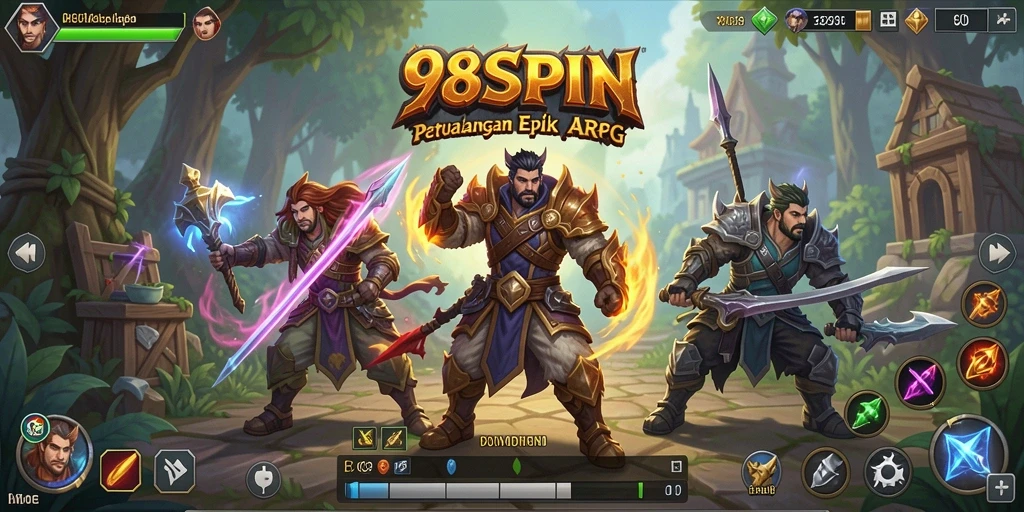 Tampilan gameplay ARPG yang mendebarkan di 98SPIN.