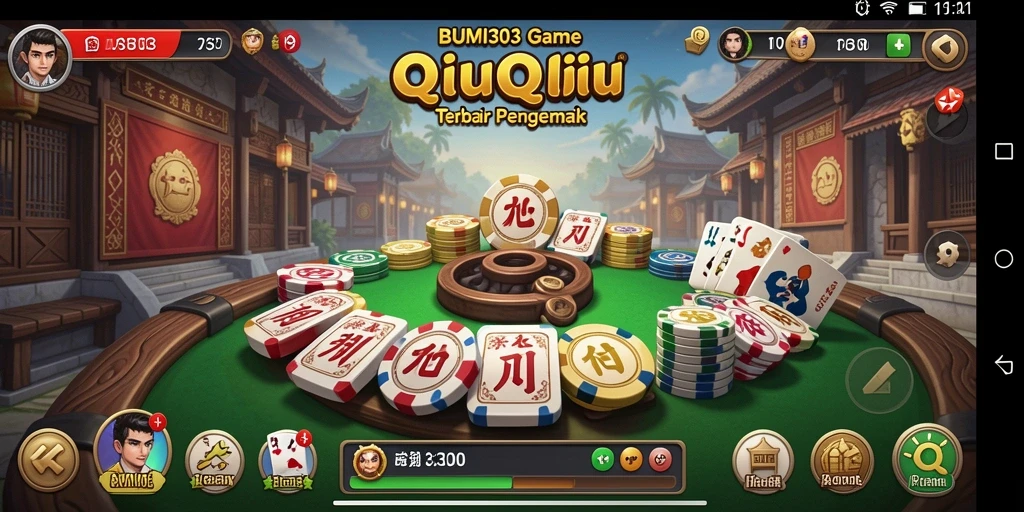 Screenshot gameplay BUMI303 yang menampilkan aksi seru QiuQiu.
