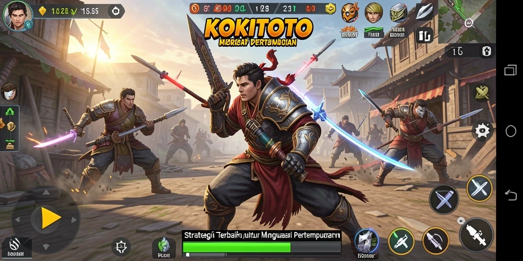 Tampilan gameplay KOKITOTO dengan pertempuran taktis yang mengasyikkan.