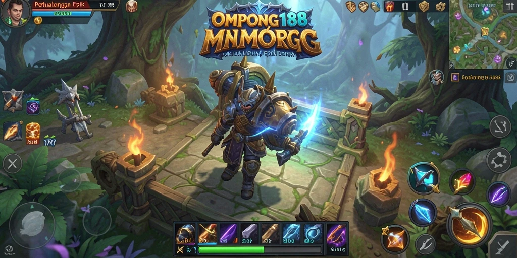 Tampilan gameplay aksi seru di OMPONG188 dengan banyak pemain.