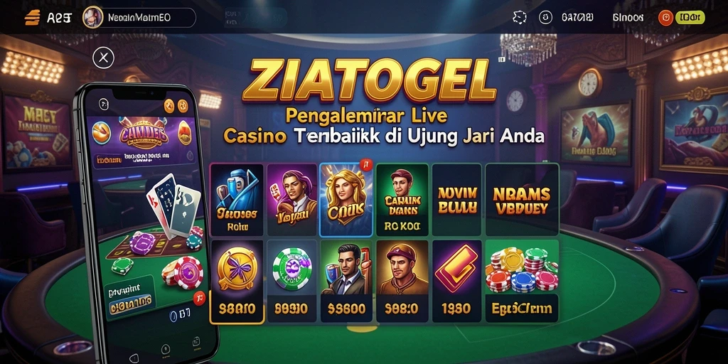Tampilan gameplay Live Casino ZIATOGEL yang menegangkan.